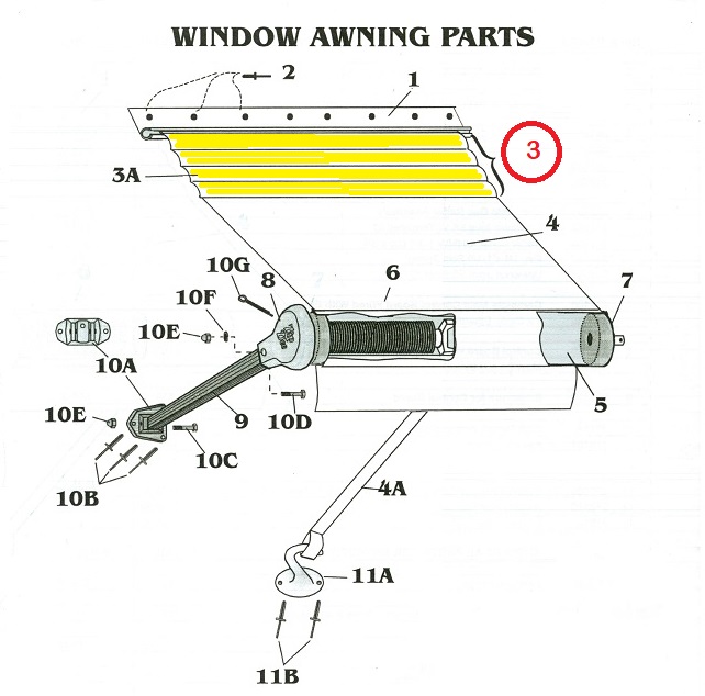 Zip Dee Window Awning Bright Complete Case 209240